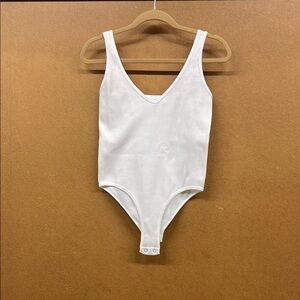 Aura Snap White Bodysuit